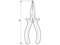 Cleste cu varf lung plat Neo, 160 mm