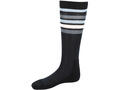 Şosete Echitaţie 100 Negru cu dungi albe și gri Adulți