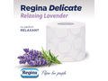 Hartia igienica Regina Delicate Lavander, 4 role, 3 str, 150 foi