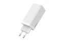 Incarcator Retea Baseus 3 Ports GaN 2 Quick Travel Charger Plug EU White