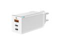 Incarcator Retea Baseus 3 Ports GaN 2 Quick Travel Charger Plug EU White