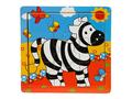 Mini puzzle din lemn, Animalute, 9 piese