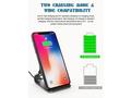 Incarcator aluminiu wireless Fast Charging 10W, iPhone si Samsung, alb/argintiu