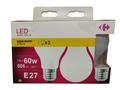 Set 3 becuri LED Carrefour, E27, 806 lm, 2700 K, 7.3 W (60 W)