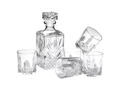 Set decantor si 6 pahare Selecta Bormioli, sticla, Transparent