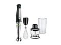 Mixer vertical Braun Multiquick MQ7025X, 1000W, 600 ML, viteza variabila, Argintiu/Negru