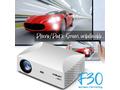 Videoproiector LED FULL HD, WIFI,1080P, 4800 lumeni, screen mirroring, home theater LCD, jocuri, prezentari,alb,F30WIFI