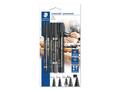 Markere permanente, negru, set 4 bucati, Staedtler