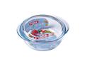 Vas rotund cu capac din sticla termorezistenta 27x23x11 cm, 3 L, Essentials Pyrex