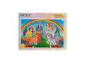 Puzzle Witty Puzzlezz, 100 piese, Unicorni si curcubeu