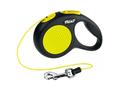 Lesa reflectorizanta pentru caini Flexi New Neon cu snur XS 3m