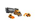 Set transportator cu utilaje de constructii Maxx Wheels, Galben, 45 cm