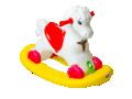 Calut balansoar Rocky Burak Toys, pentru copii, 76 x 35 x 52 cm