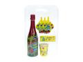 Robby bubble sampanie pentru copii strawberry party kit 0.75 ml+4 pahare+4 fluiere