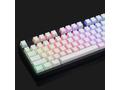 Kit butoane Royal Kludge PBT Double-Shot Keycaps, 104 taste, translucide, compatibile Cherry MX, US, White Pudding, KC-PUD