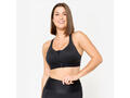 Bustieră cu fermoar și bureți Fitness cardio susținere mare Negru Damă - M