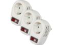 Adaptor priza cu intrerupator, curent nominal 16 A, 250 V, alb