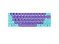 Kit butoane Royal Kludge PBT Double-Shot Keycaps, 61 taste, translucide, compatibile Cherry MX, US, Mov/Albastru, KC-12