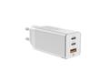 Incarcator Retea Baseus 3 Ports GaN 2 Quick Travel Charger Plug EU White