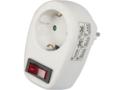 Adaptor priza cu intrerupator, curent nominal 16 A, 250 V, alb