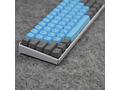 Kit butoane Royal Kludge PBT Double-Shot Keycaps, 61 taste, translucide, compatibile Cherry MX, US, Albastru/Gri, KC-26