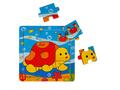 Mini puzzle din lemn, Animalute, 9 piese