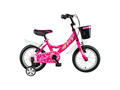 Bicicleta pentru copii Gokidy Hello Girl cu roti ajutatoare, 3-5 ani, 14 inch, roz