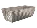 Tava dreptunghiulara satinata pentru cozonac Inmet, metal placat cu cositor, 35x12x8 cm, Argintiu