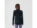 Bluză respirantă cu fermoar scurt alergare jogging KIPRUN Run 100 Dry Negru Damă
