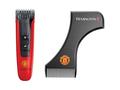 Aparat de tuns pentru barba Remington MB4128 Manchester United, Lame CaptureTrim, 9 Trepte de taiere, Autonomie 40min, Lame lavabile, Indicator LED, Rosu/ Negru