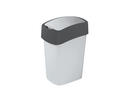 Cos Gunoi Cu Capac Batant Curver Flip Bin, Plastic, 25L,  26 X 47 X 34 Cm, Gri/Verde