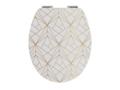 Capac WC Wirquin Diplomatic Gold, MDF, alb/auriu, soft close, 37.5 x 44.5 cm