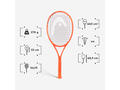 Rachetă de tenis, adulți, Head radical élite portocaliu - Grip 2