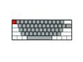 Kit butoane Royal Kludge PBT Double-Shot Keycaps, 61 taste, translucide, compatibile Cherry MX, US, Gri/Alb, KC-20