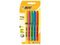 Set 5 evidentiatoare BIC Highlighter Grip, varf mediu tesit, Multicolor