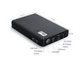 Generator portabil laptop cu priza 230V,  power bank portabil de 24000 mAh,  3 usb, - Negru