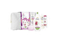 Set pentru cadou Dove: Gel de dus, 225 ml + Deodorant spray, 150 ml + Lotiune corp, 250 ml + Sapun solid + Sampon, 250 ml + geanta
