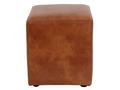Taburet Cube, tapiterie piele ecologica, cires IP8070, 45x37x37 cm