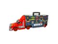 Camion cu 11 masini Carrefour, 62 cm, Multicolor