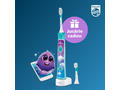 Periuta de dinti electrica Philips Sonicare Kids HX6352/42, 62000/min, 2 moduri de curatare, 2 capete de periere, Roz