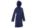 Halat de baie compact cu glugă din bumbac Albastru oțel Copii - 113-122cm 5-6A