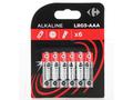 Set 6 baterii alcaline Carrefour, LR03/AAA 1.5 V