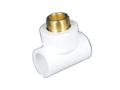 Teu PPR 25 mm Supratherm, 3/4", filet exterior, alb