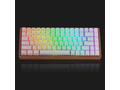 Kit butoane Royal Kludge PBT Double-Shot Keycaps, 104 taste, translucide, compatibile Cherry MX, US, White Pudding, KC-PUD