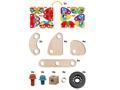 Set constructie, Quercetti, Vehicule din lemn, Play Bio, 32 piese