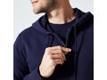 Bluză de trening molton cu fermoar și glugă fitness Albastru-Negru Bărbațiundefined