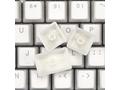 Kit butoane Royal Kludge PBT Double-Shot Keycaps, 104 taste, translucide, compatibile Cherry MX, US, White Pudding, KC-PUD