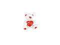 Ursulet de plus cu inima One Two Fun de Valentine's Day, 30 cm