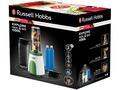 Blender Russell Hobbs Explore Mix & Go Cool, 0.6 L, 300 W, Alb / Verde