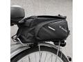 Geanta pentru bicicleta, Wozinsky, 18x15x35cm, montare portbagaj, 9L, impermeabila, curea de umar, negru, BK17